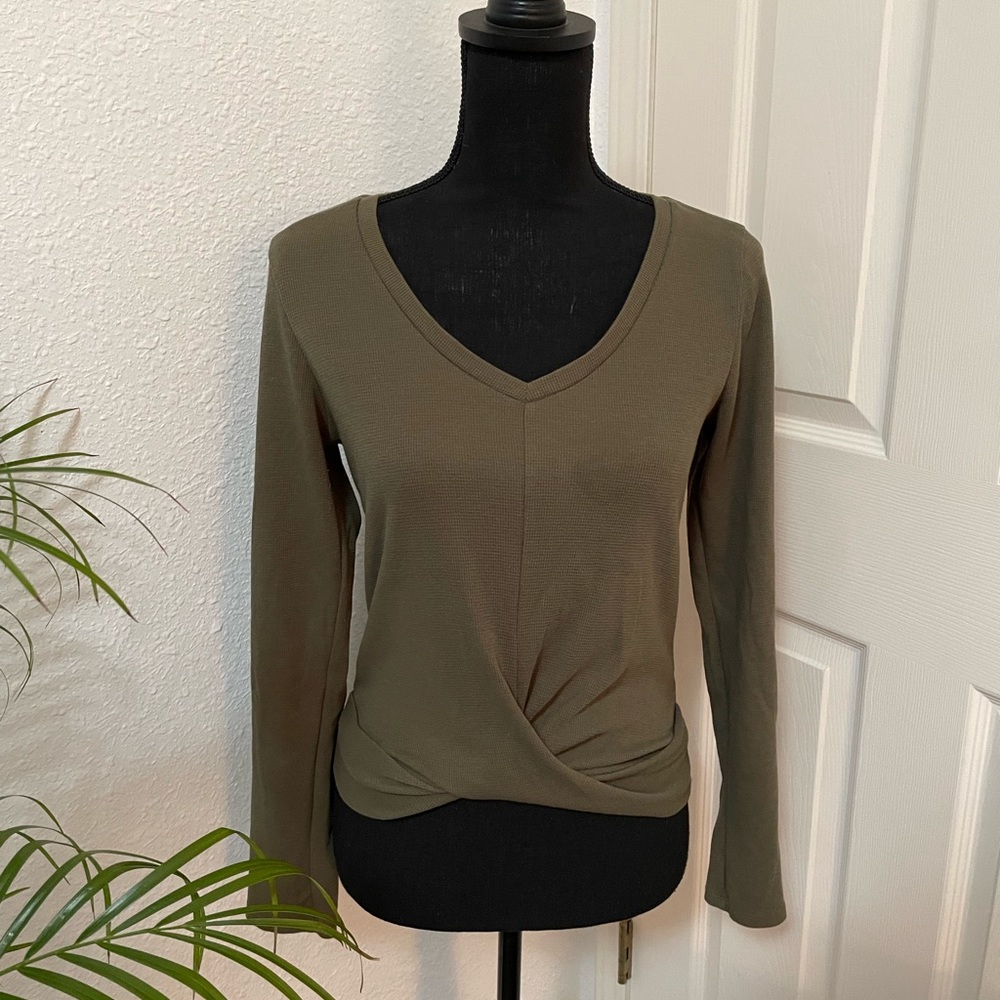 Abound || Military Green Long Sleeve Shirt